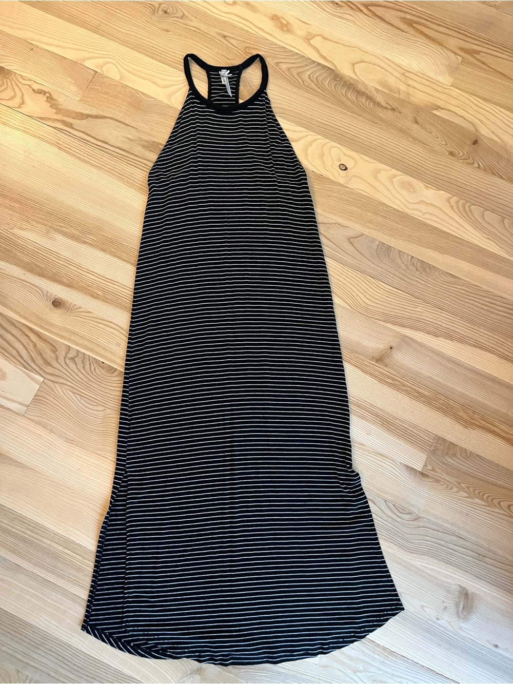 Black and White Striped Maxi Dress